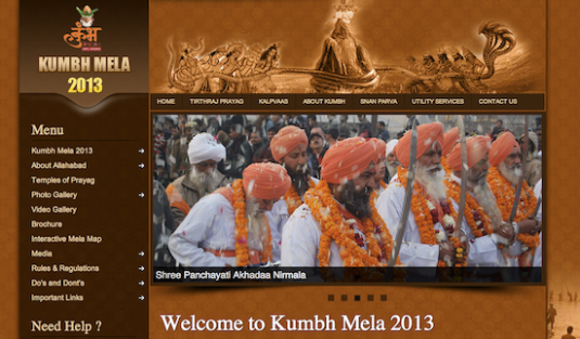 Official Website of Kumbh Mela, 2013